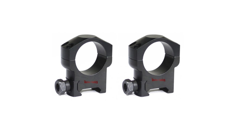 USED Vector Optics Tactical Rifle Scope Rings, 30mm Tube, Picatinny/ Weaver, 25.4mm Height, 6063-T6, Matte, Black, SCTM-22, EDEMO1