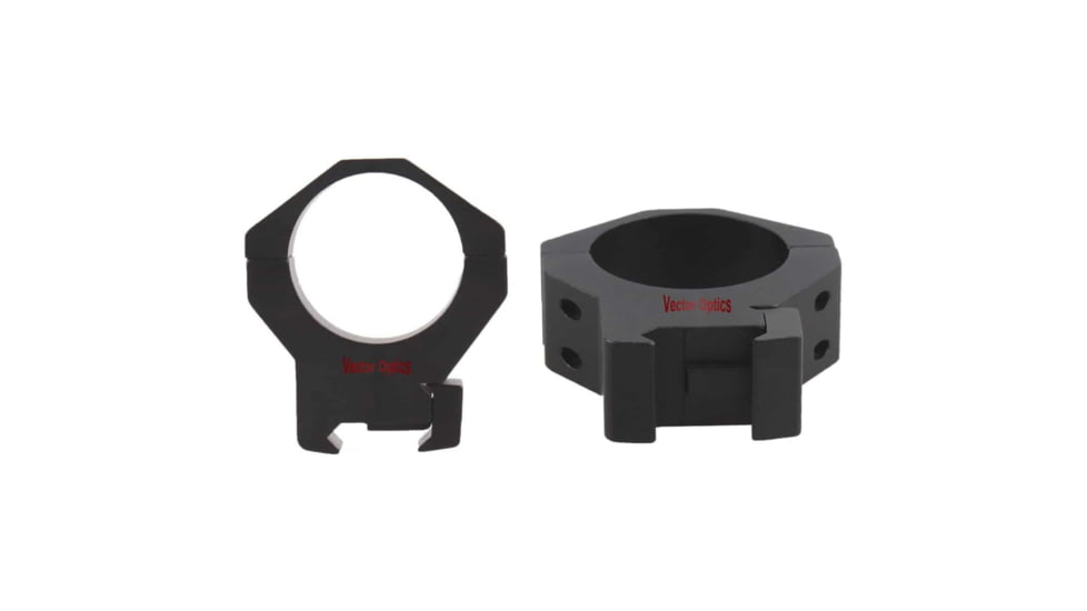 Vector Optics Tactical Rifle Scope Rings, 34mm Tube, Picatinny, 32mm Height, 6061-T6, Matte, Black, SCTM-06B