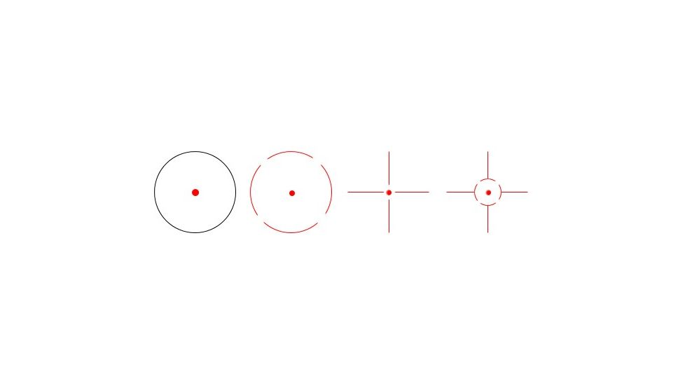 Vector Optics Tempest 1x35mm Red Dot Sight, 4 Types 11 Levels Red Reticle, Black, SCRD-07