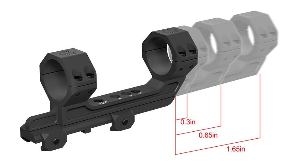 Vector Optics 30mm 1-Piece Adjustable Extended Picatinny Mount