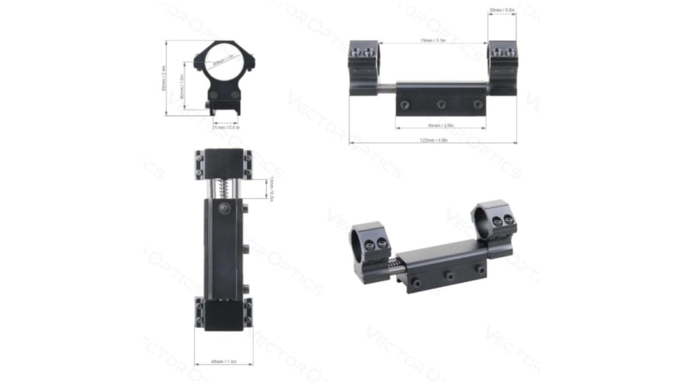 Vector Optics 30mm One Piece Zero Recoil Weaver Mount