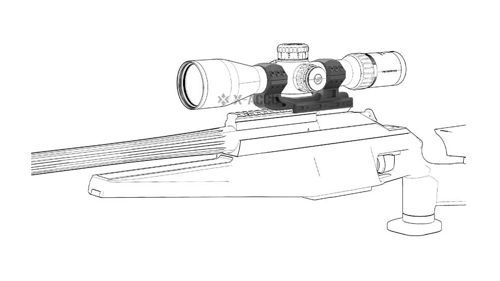 Vector Optics 34mm Cant 0MOA One Piece High Picatinny Mount
