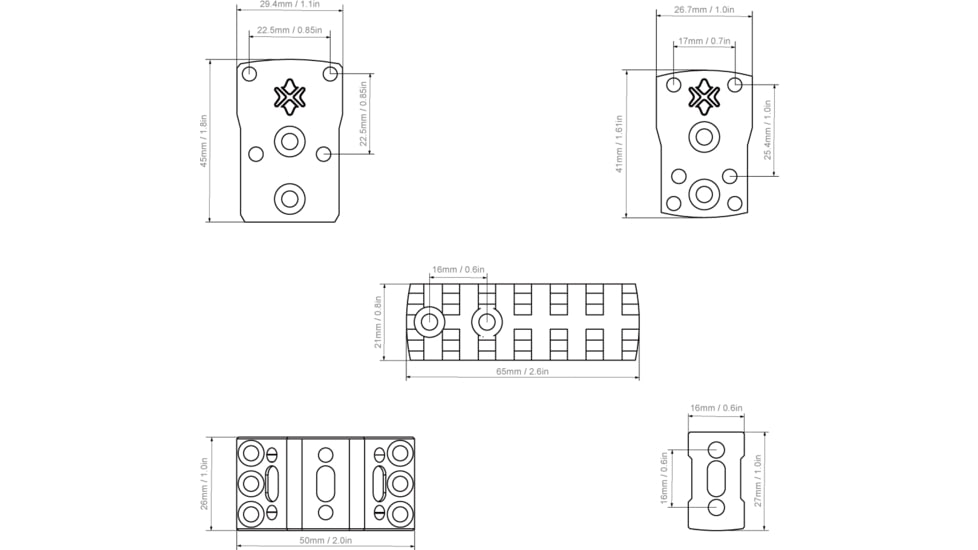 Vector Optics 34mm X-ACCU Mount Assembly Kit
