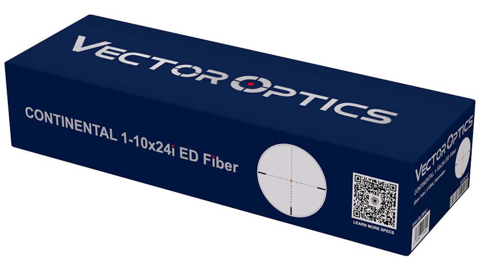 Vector Optics Continental 1-10x24i ED Fiber 30mm Tube Rifle Scope, Second Focal Plane