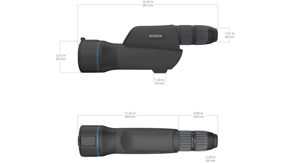 Vector Optics Continental Pro 20-60x80 ED Spotting Scope, First Focal Plane