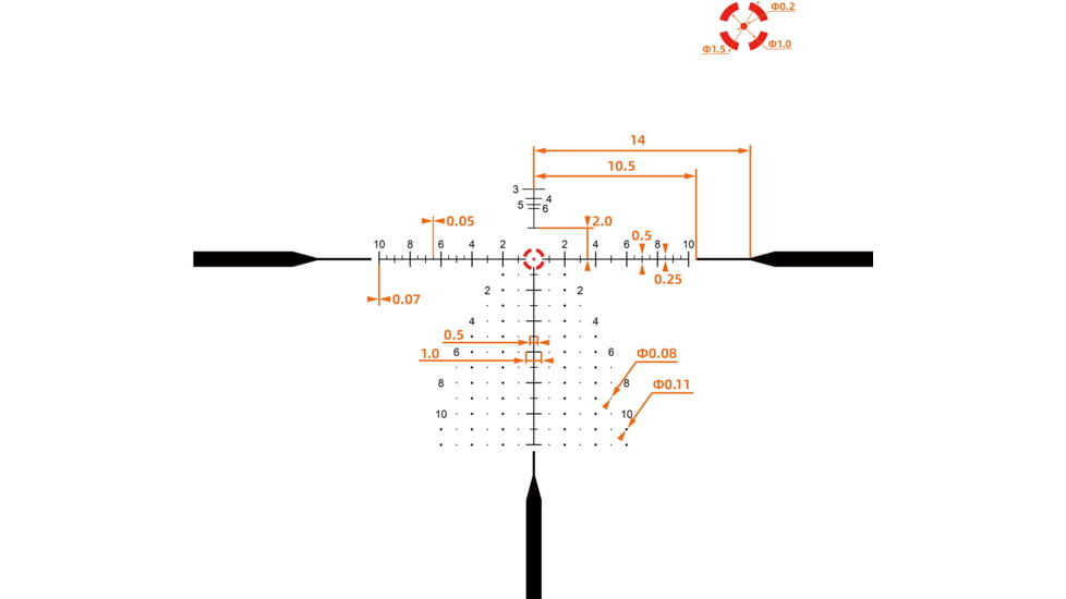 Vector Optics Continental x10 1-10x28 34mm Tube ED CTR Rifle Scope, First Focal Plane