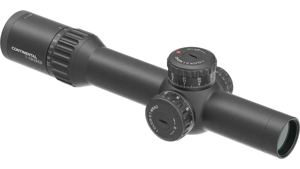 Vector Optics Continental x10 1-10x28 34mm Tube ED CTR Rifle Scope, First Focal Plane