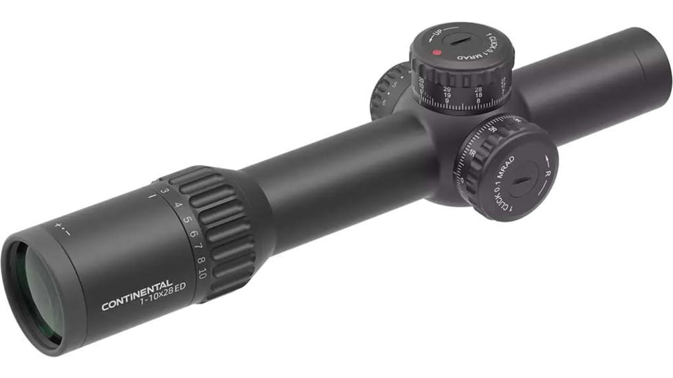 Vector Optics Continental x10 1-10x28 34mm Tube ED CTR Rifle Scope, First Focal Plane