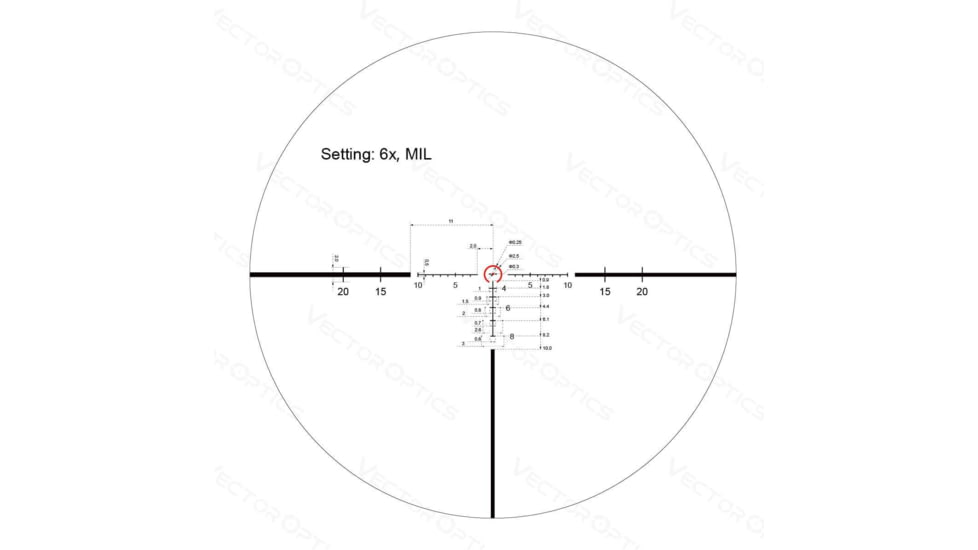 Vector Optics Continental x6 1-6x24mm 30 mm Tube LPVO Rifle Scope, Second Focal Plane