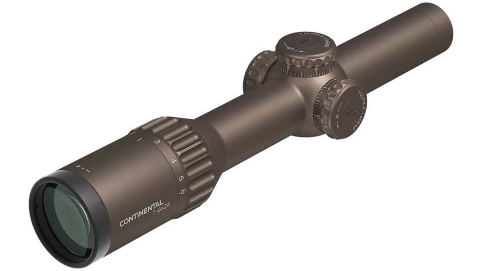 Vector Optics Continental x6 1-6x24mm 30 mm Tube LPVO Rifle Scope, Second Focal Plane