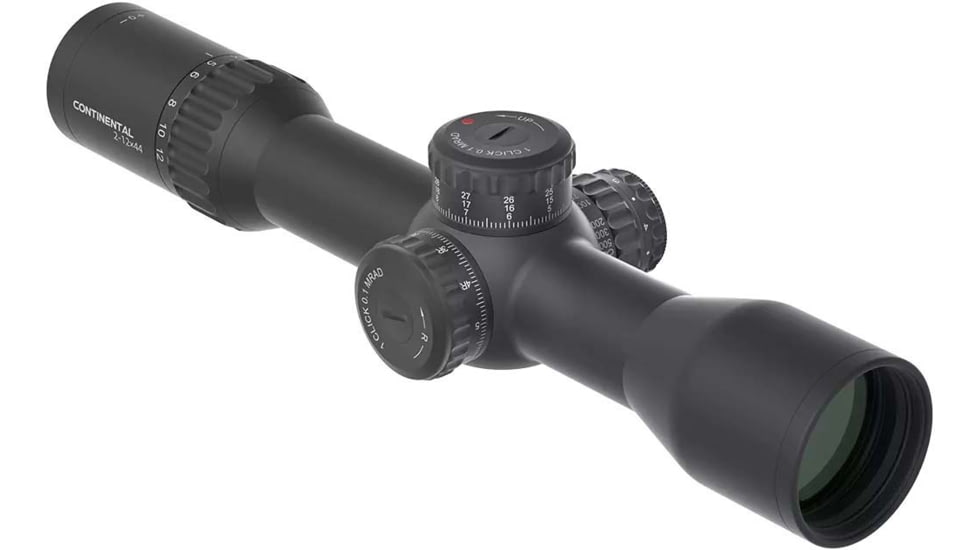 Vector Optics Continental X6 2-12x44 34 mm Tube CTR Rifle Scope, First Focal Plane