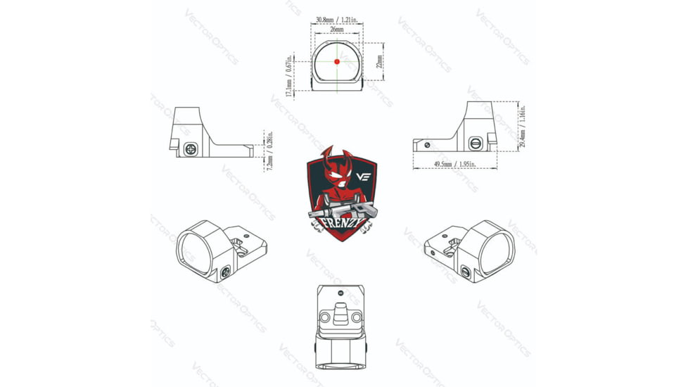 Vector Optics Frenzy-X 1x22x26 Red Dot Sight