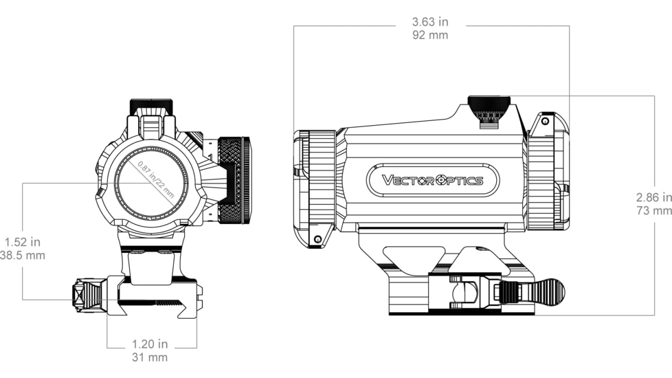 Vector Optics Maverick-II 1x25 GenII Red Dot Sight