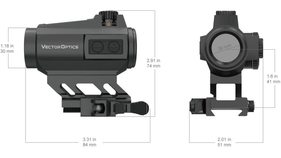 Vector Optics Maverick-II Plus 1x22 Solar Power Red Dot Sight