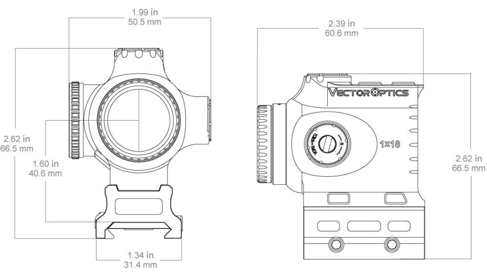 Vector Optics Paragon 1x18 X-Mini Prism Scope