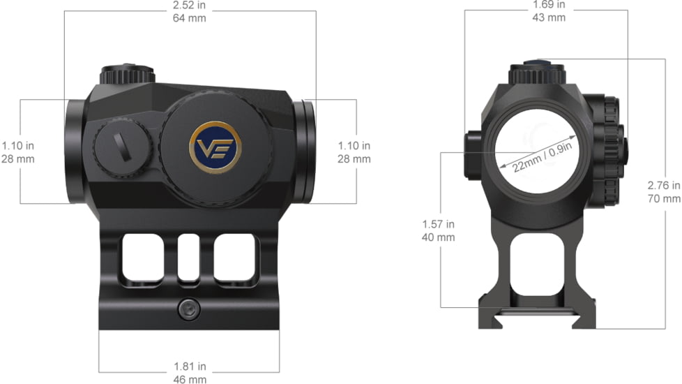Vector Optics Scrapper 1x22 SOL Red Dot Sight