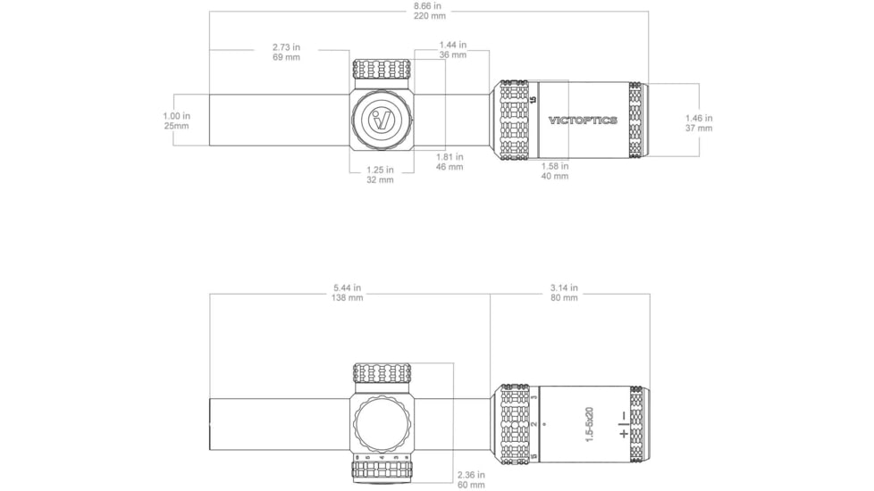 Vector Optics SOI 1.5-5x20 Rifle Scope, Second Focal Plane