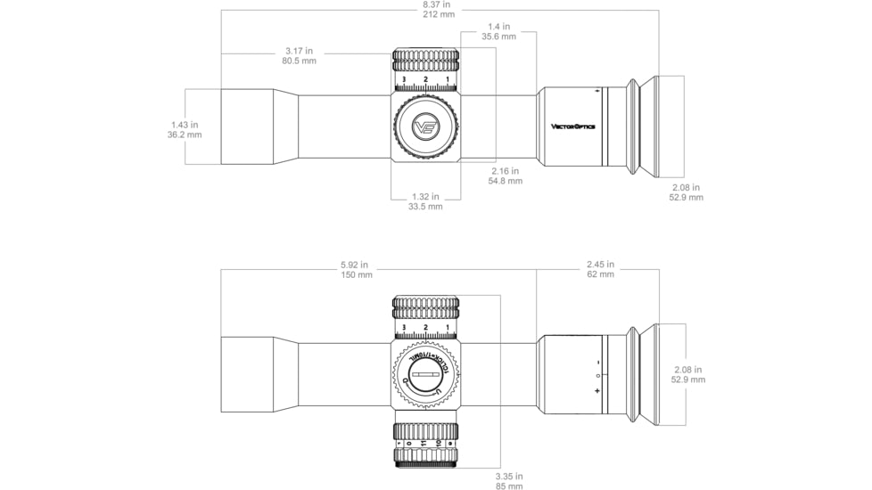 Vector Optics Veyron Plus 10x30mm 30mm Tube Zero Rifle Scope, Second Focal Plane