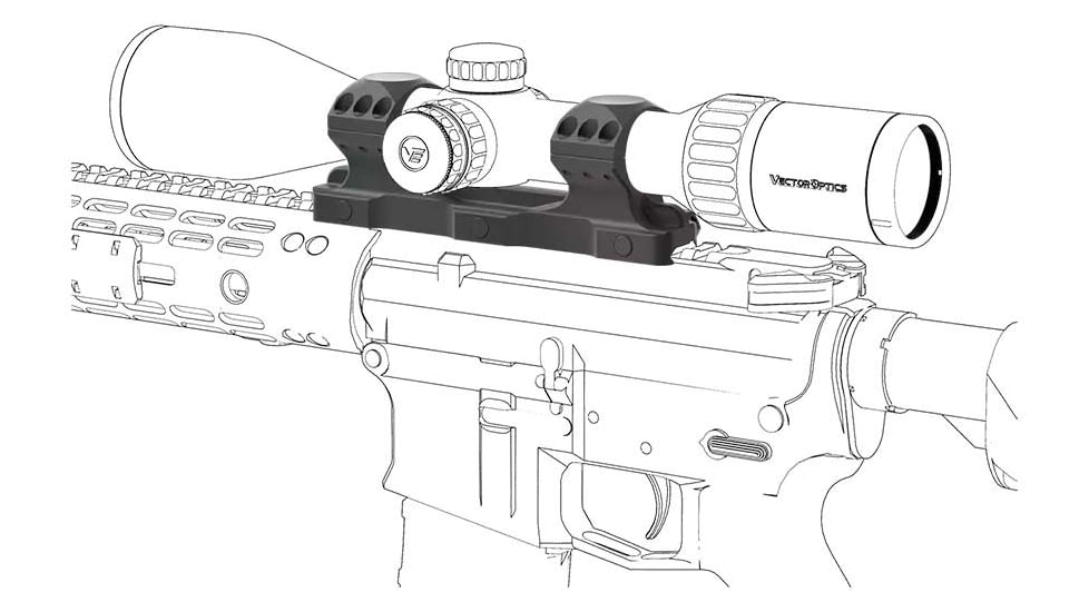 Vector Optics X-Accu One Piece High Profile Picatinny Mount, 30mm