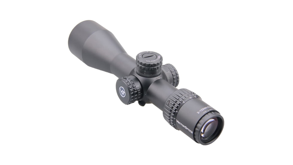 Vector Optics Veyron Rifle Scope, 3-12x44mm, First Focal Plane, 30mm Tube, MPR-4 Non-Illuminated Reticle, 6061-T6, Black, SCFF-21