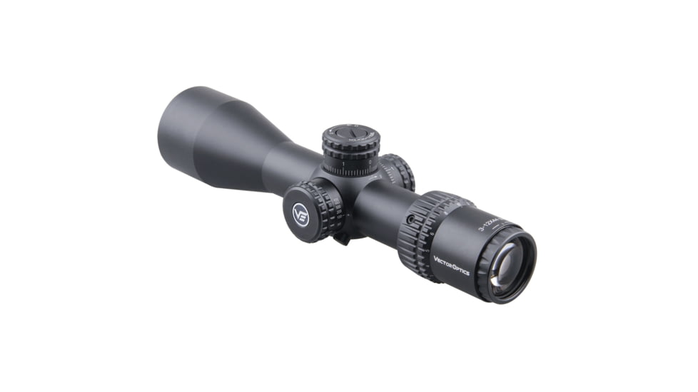 Vector Optics Veyron Rifle Scope, 3-12x44mm, Second Focal Plane, 30mm Tube, MPR-4 Non-Illuminated Reticle, 6061-T6, Black, SCOM-24