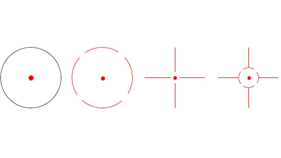 VictOptics Red Dot Sight, 1x, 22x33mm Objective Window, 4 Reticles, 6061-T6, Black, RDSL03