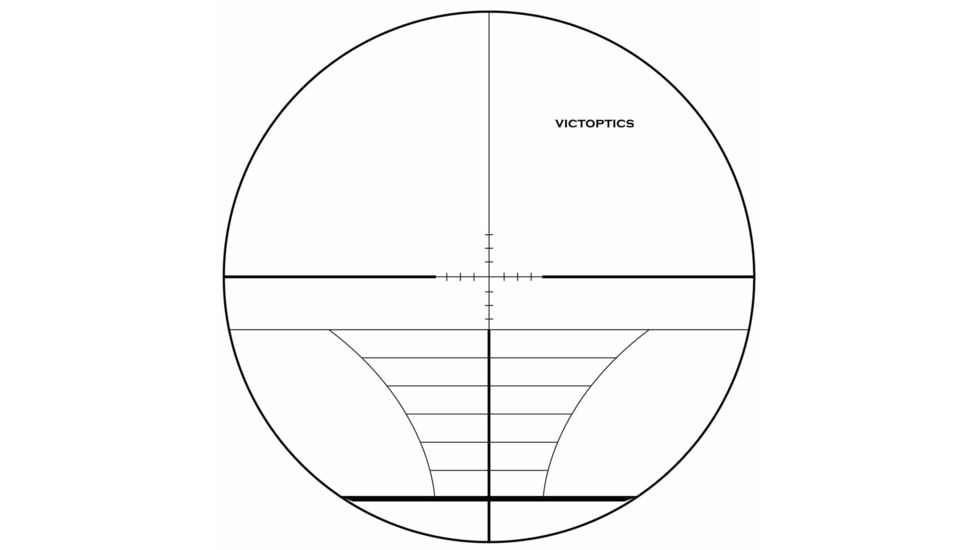 VictOptics AO Rifle Scope, 8.5-32x50mm, Second Focal Plane, 1-inch Tube, Range Finder Non-Illuminated Reticle, 6061-T6, Black, OPSL10