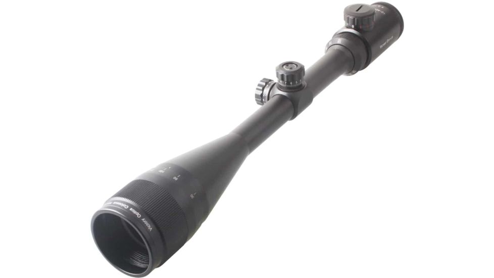 EDEMO Demo, VictOptics AOE Rifle Scope, 10-40x50mm, Second Focal Plane, 1-inch Tube, Range Finder Red/ Green Illuminated Reticle, 6061-T6, Black, OPSL05, EDEMO1