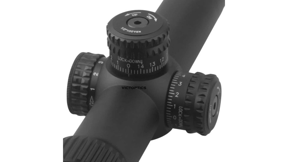 VictOptics Rifle Scope, 1-4x24mm, First Focal Plane, 1-inch Tube, VIR-01 Red/ Green Illuminated Reticle, 6061-T6, Black, FFSL01