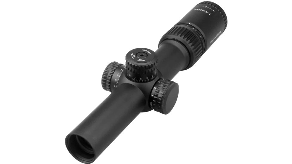 VictOptics Rifle Scope, 1-4x24mm, First Focal Plane, 1-inch Tube, VIR-01 Red/ Green Illuminated Reticle, 6061-T6, Black, FFSL01