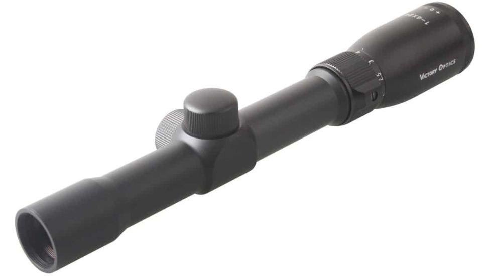 VictOptics Rifle Scope, 1-4x24mm, Second Focal Plane, 1-inch Tube, Mil-Dot Non-Illuminated Reticle, 6061-T6, Black, OPSL03