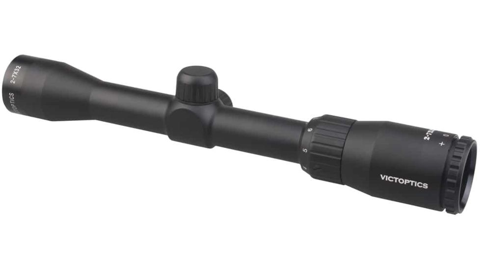VictOptics Rifle Scope, 2-7x32mm, Second Focal Plane, 1-inch Tube, Duplex Plus Non-Illuminated Reticle, 6061-T6, Black, OPSL06