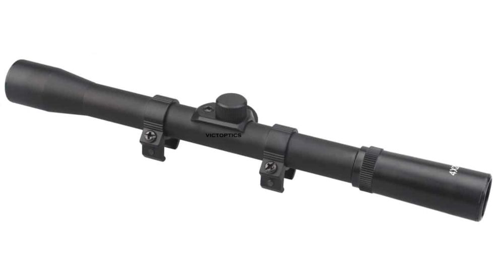 Vector Optics Victoptics Rifle Scope, 4x20mm, Second Focal Plane, 19mm Tube, 30/30 Duplex Non-Illuminated Reticle, 6061-T6, Black, OPSL07