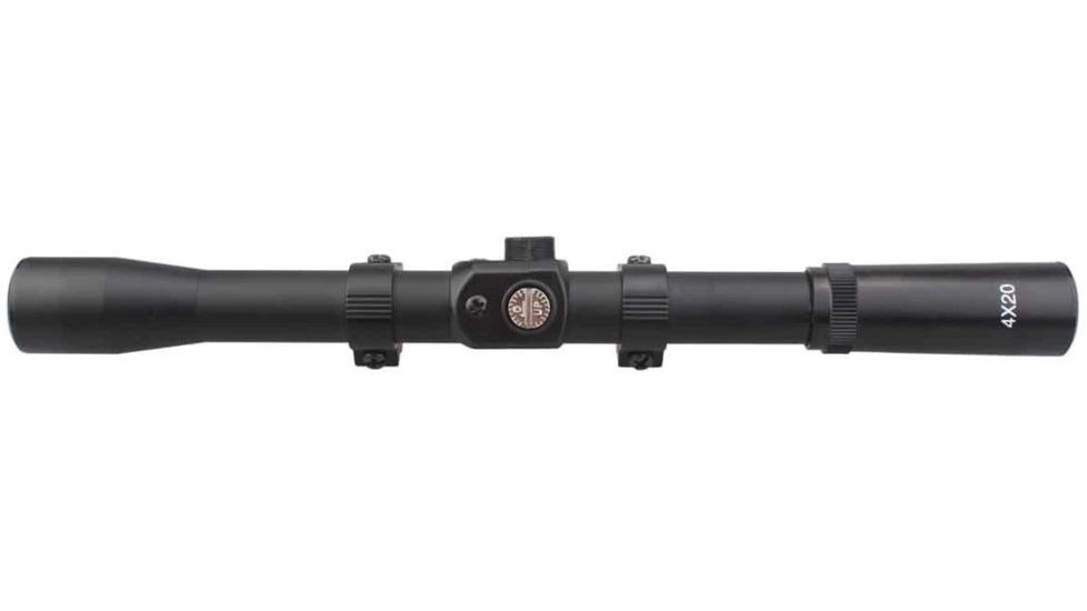 Vector Optics Victoptics Rifle Scope, 4x20mm, Second Focal Plane, 19mm Tube, 30/30 Duplex Non-Illuminated Reticle, 6061-T6, Black, OPSL07