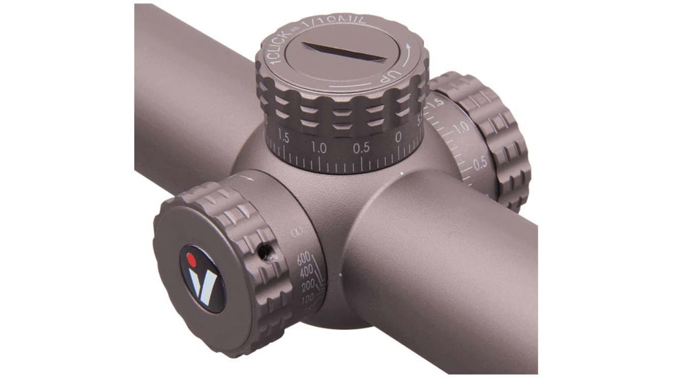 EDEMO Vector Optics Victoptics S4 Rifle Scope, 6-24x50mm, 30mm Tube, FFP, VIS-FMIL Etched Glass Reticle, Coyote FDE, Black, OPSL27, EDEMO2