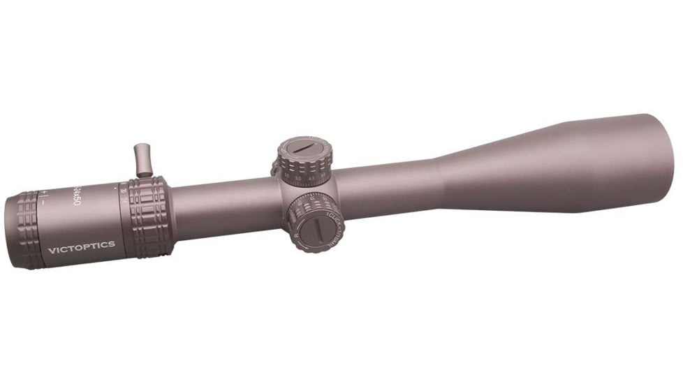EDEMO Vector Optics Victoptics S4 Rifle Scope, 6-24x50mm, 30mm Tube, FFP, VIS-FMIL Etched Glass Reticle, Coyote FDE, Black, OPSL27, EDEMO2