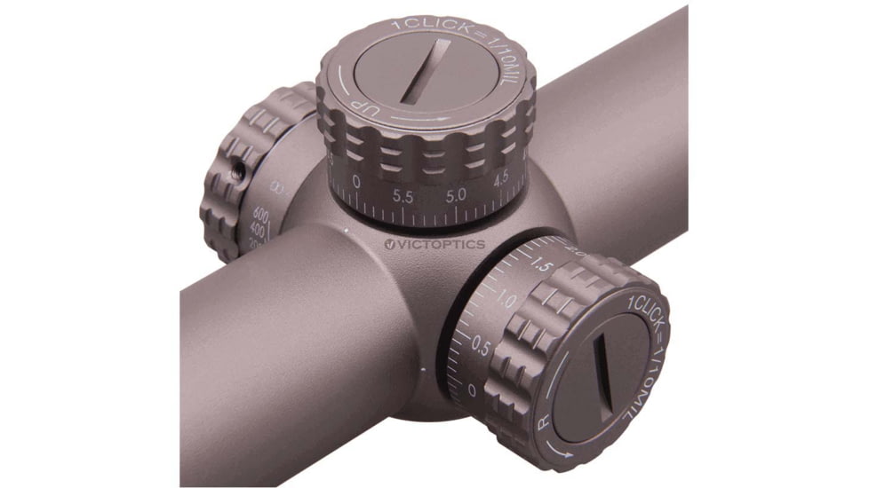 EDEMO Vector Optics Victoptics S4 Rifle Scope, 6-24x50mm, 30mm Tube, FFP, VIS-FMIL Etched Glass Reticle, Coyote FDE, Black, OPSL27, EDEMO2