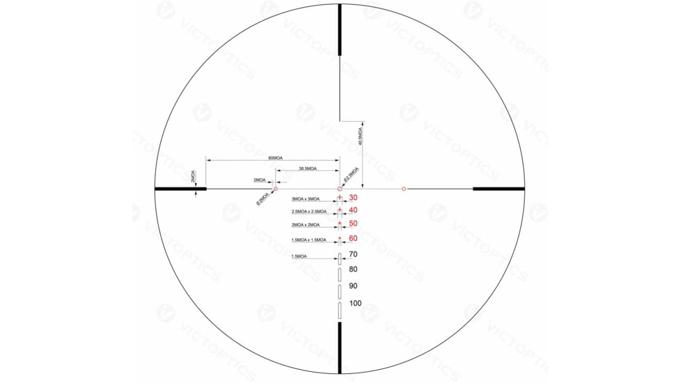 VictOptics SCB 2-5x24mm 30mm Tube Rifle Scope