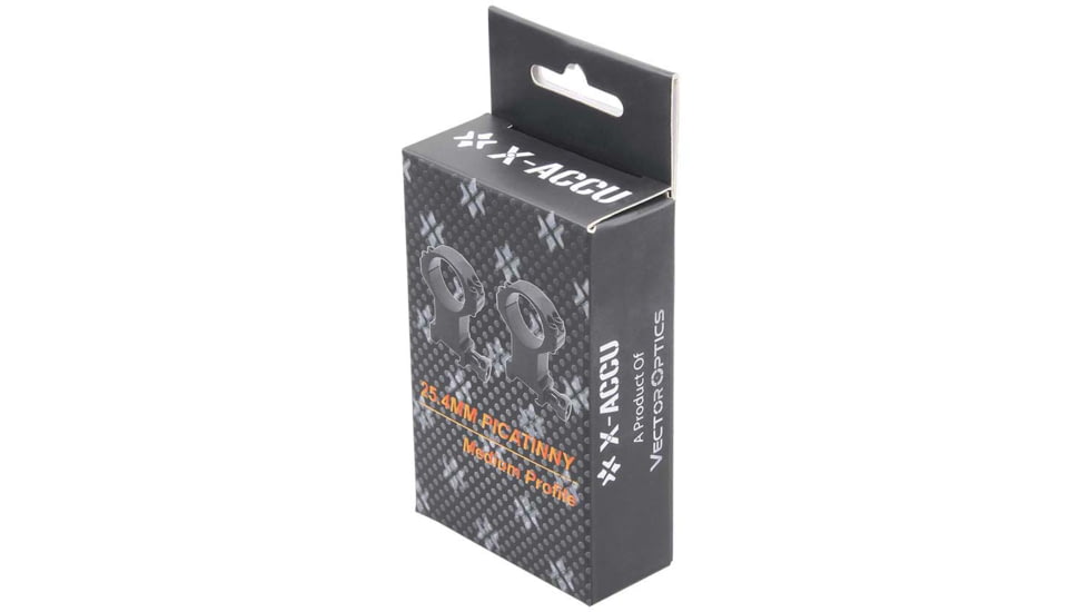 Vector Optics X-Accu 25.4mm Picatinny Rings, 1.25in, Chorme, XASR-2502