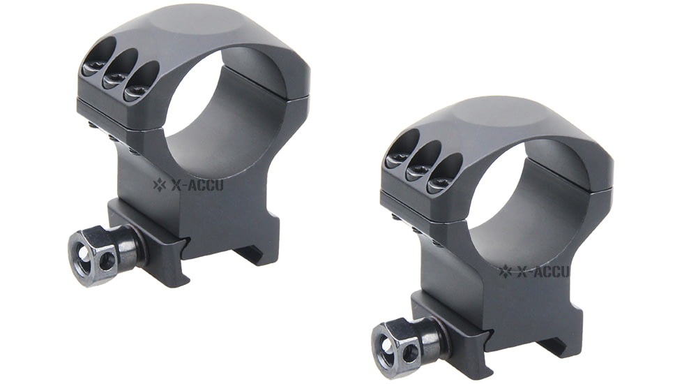 Vector Optics X-Accu 30mm Picatinny Rings, 1.25in, Medium Profile, Chorme, XASR-3002