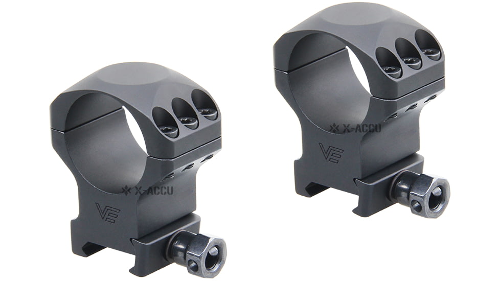 Vector Optics X-Accu 30mm Picatinny Rings, 1.25in, Medium Profile, Chorme, XASR-3002