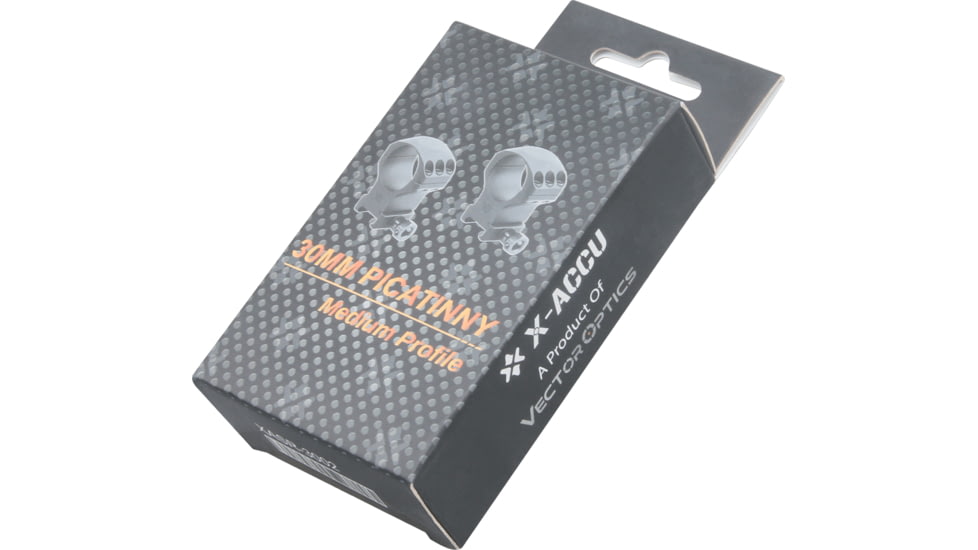 Vector Optics X-Accu 30mm Picatinny Rings, 1.25in, Medium Profile, Chorme, XASR-3002