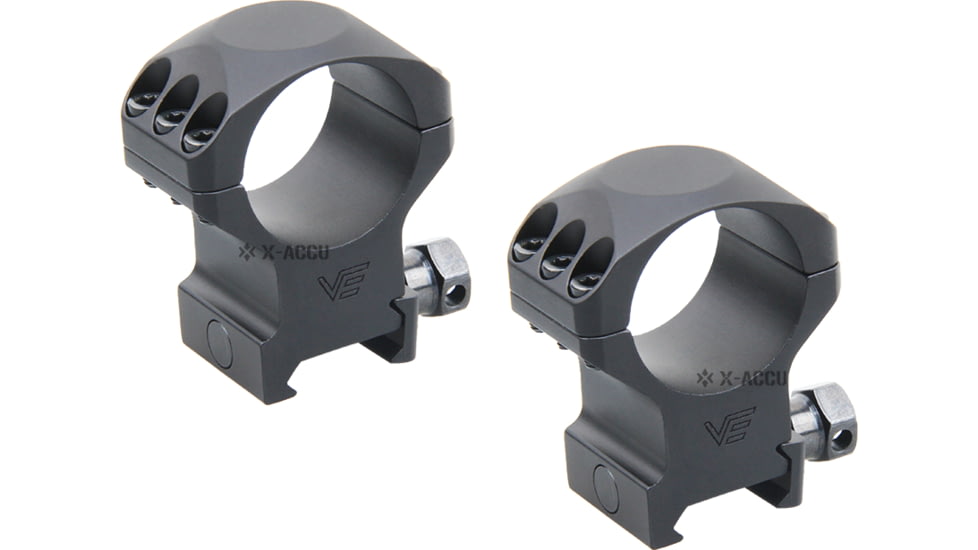 Vector Optics X-Accu 30mm Picatinny Rings, 1.25in, Medium Profile, Chorme, XASR-3002