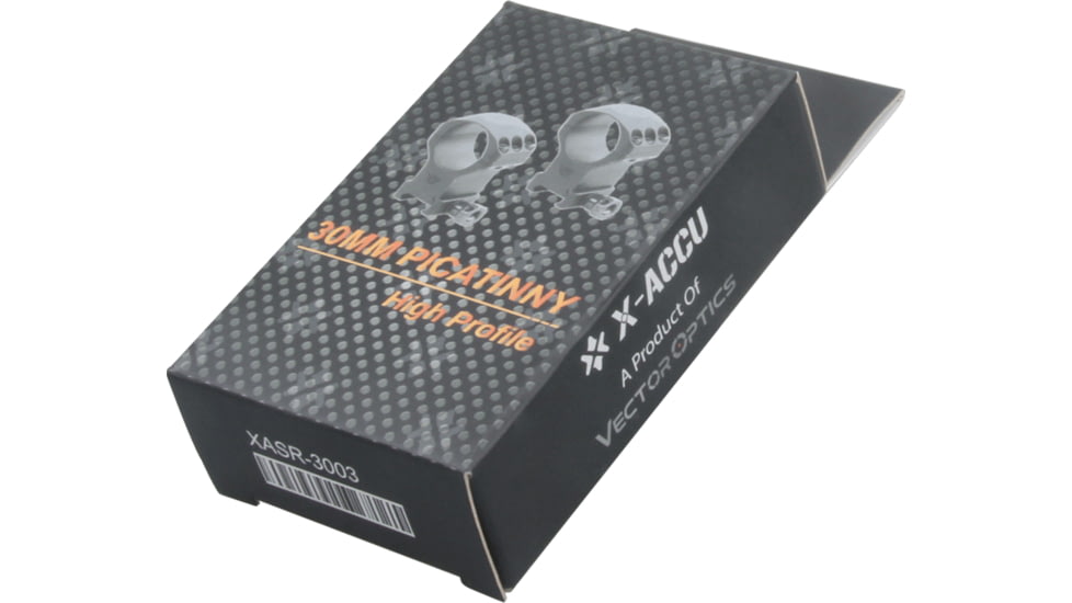 Vector Optics X-Accu 30mm Picatinny Rings, 1.5in, High Profile, Chorme, XASR-3003