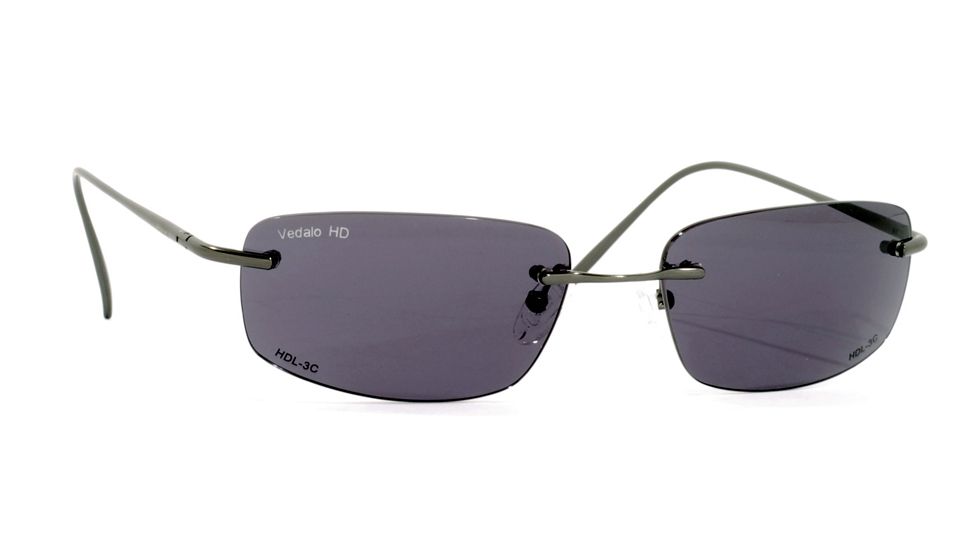 VedaloHD Rapallo Sunglasses, Gun Barrel Grey Frame, Smoke Lenses 8038