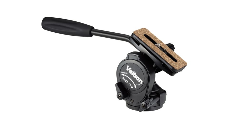 Velbon FHD-71QN 2-way Die Cast Tripod Fluid Head, Black FHD-71QN