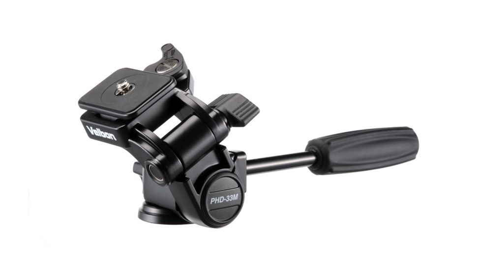 Velbon PHD-33M 3-way Single Handle Aluminum Tripod Panhead, Black PHD-33M