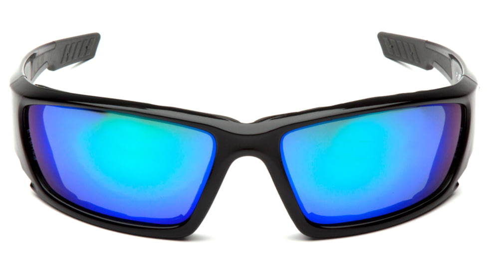 Venture Gear Brevard Safety Glasses - Green Mirror Anti-Fog Lens, Shiny Black Frame, VGSB1057DT