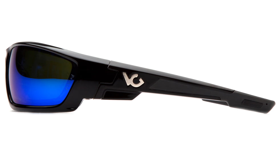 Venture Gear Brevard Safety Glasses - Green Mirror Anti-Fog Lens, Shiny Black Frame, VGSB1057DT