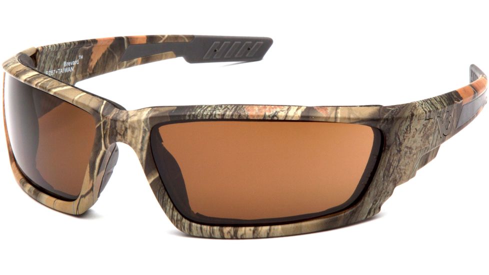 Venture Gear Brevard Safety Glasses w/Bronze Anti-Fog Lens, Camo, VGSCM1018DTB